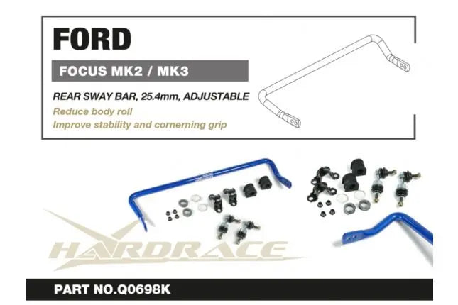 Hardrace - Rear Sway Bar Ford, Mazda, Volvo