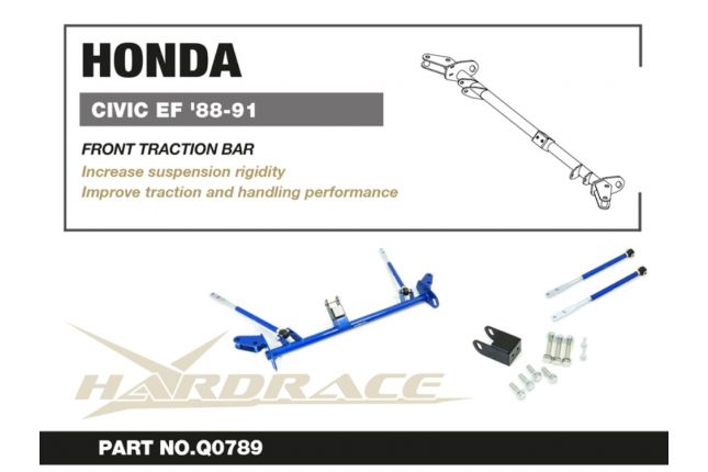Hardrace - Front Traction Bar Honda Civic, CRX