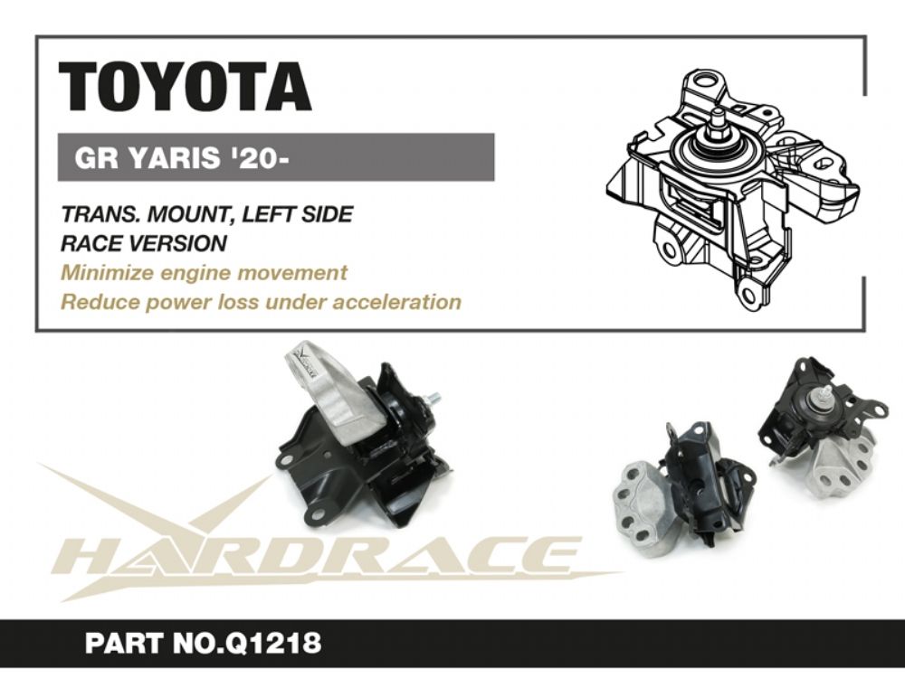 Hardrace - Left Side Transmission Mount Toyota Yaris / vitz - Q1218