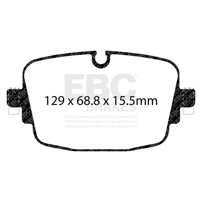 EBC - DP52516NDX - EBC Bluestuff NDX Brake Pads; Rear - EBC-DP52516NDX