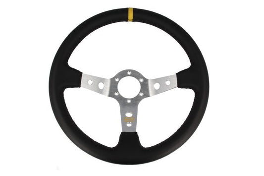 QSP - sports steering wheel leather - 350 mm - deep 90 mm