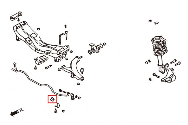 Hardrace - ees/taga - tugevdatud stabilisaatori puks Subaru Forester, Impreza, Legacy/Outback