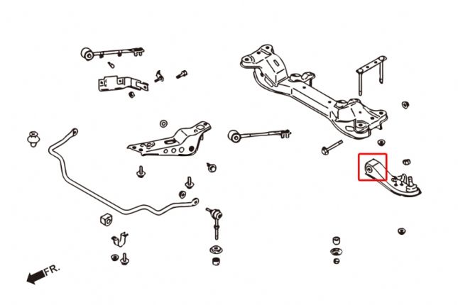 Hardrace - Esimese ja alumise õõtshoova puks Nissan 240SX, Skyline, Z-seeria