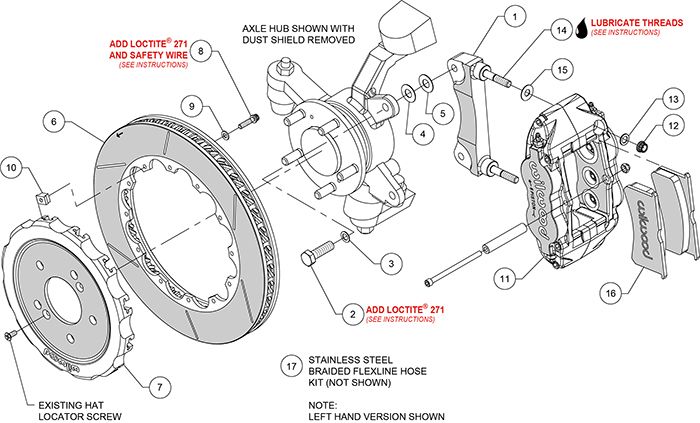 Wilwood - 140-14965 - Wilwood Big Brake Kit - Front - 327x32mm Bi-Slotted - Forged Superlite 6R Anodized - 
WIL-140-14965