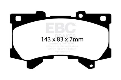 EBC - DP42463R - EBC Yellowstuff Brake Pads; Front
