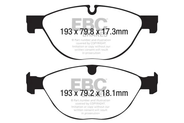 EBC - DP52191R - EBC Bluestuff NDX Brake Pads; Front