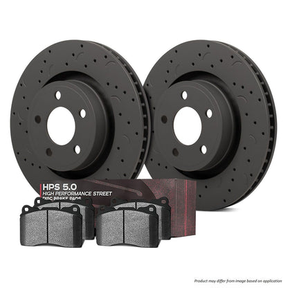 Hawk - HKC4025.111B - Hawk Brake Kit - HPS 5.0 Pads & Talon Slotted & Drilled Discs; Front - HWK-HKC4025.111B