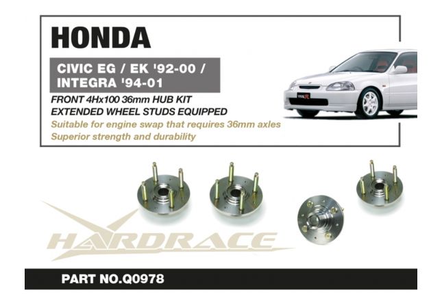 Hardrace – 36 mm esiratta rumm Honda Civicule, Integrale, Del Solile
