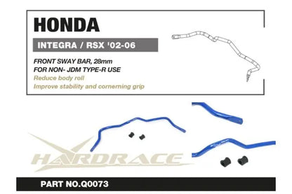 Hardrace - Front Sway Bar Honda Integra, Civic