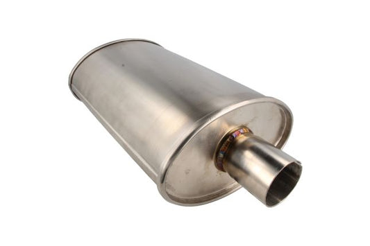 QSP - Stainless Steel Exhaust Silencer Oval - 50.8mm - 2.0 inch