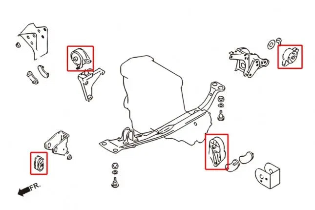 Hardrace - Reinforced Engine Mount Nissan Primera