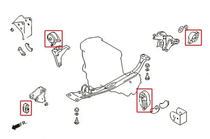 Hardrace - Reinforced Engine Mount Nissan Primera
