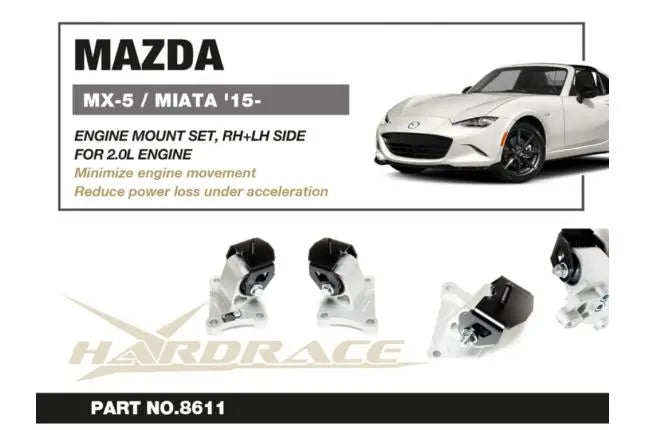 Hardrace - Rh + Lh Side Engine Mount Mazda MX-5 MIATA