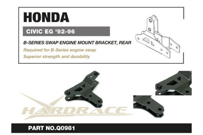 Hardrace - B-seeria vahetusmootori kinnitusklamber - tagumine Honda Civic