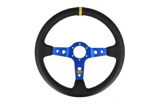 QSP - sports steering wheel leather - 350 mm - deep 90 mm
