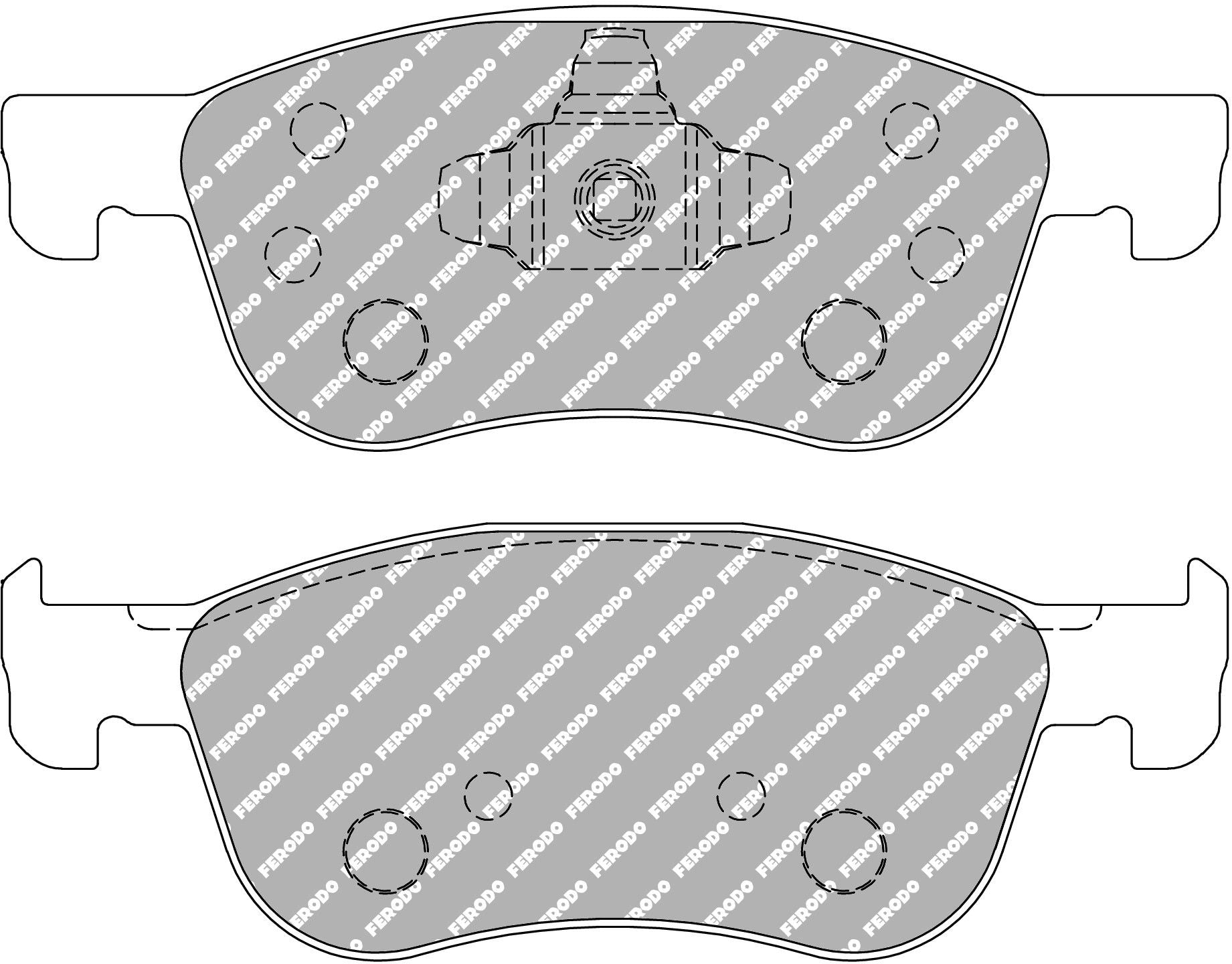 Ferodo - FER-FCP4816H - Ferodo DS2500 Brake Pads; Front