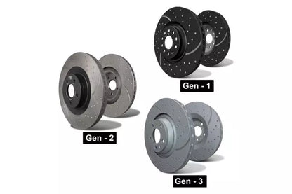 EBC GD Dimpled & Slotted Brake Discs; Rear
