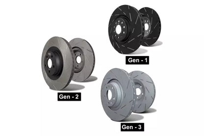 EBC USR Slotted Brake Discs; Front