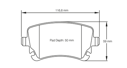 Pagid - S8039C01001 - Pagid RSC 1 Brake Pads; Rear