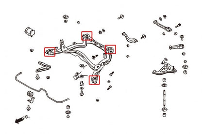 Hardrace - Rear Subframe Bushing Nissan Skyline