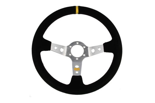QSP - sports steering wheel suede - 350 mm - deep 90 mm