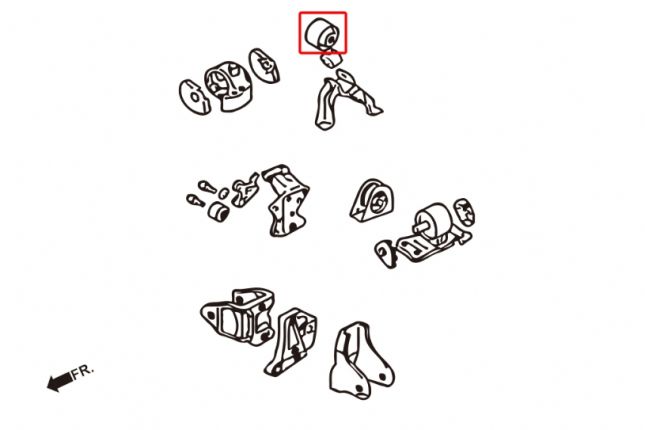 Hardrace - Rear Reinforced Engine Mount Bushing Mitsubishi Lancer evolution