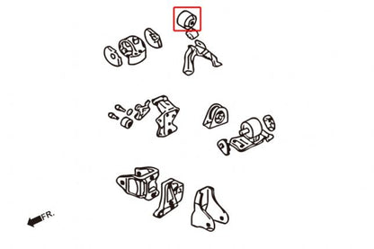 Hardrace - Rear Reinforced Engine Mount Bushing Mitsubishi Lancer evolution