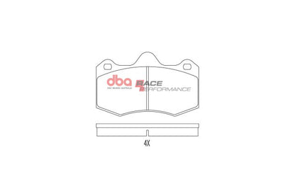 DBA - DB1938RP - DBA Racing Performance Brake Pads; Rear