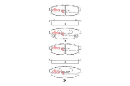 DBA - DB1789RP - DBA Racing Performance Brake Pads; Rear