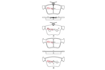 DBA - DB2384RP - DBA Racing Performance Brake Pads; Rear