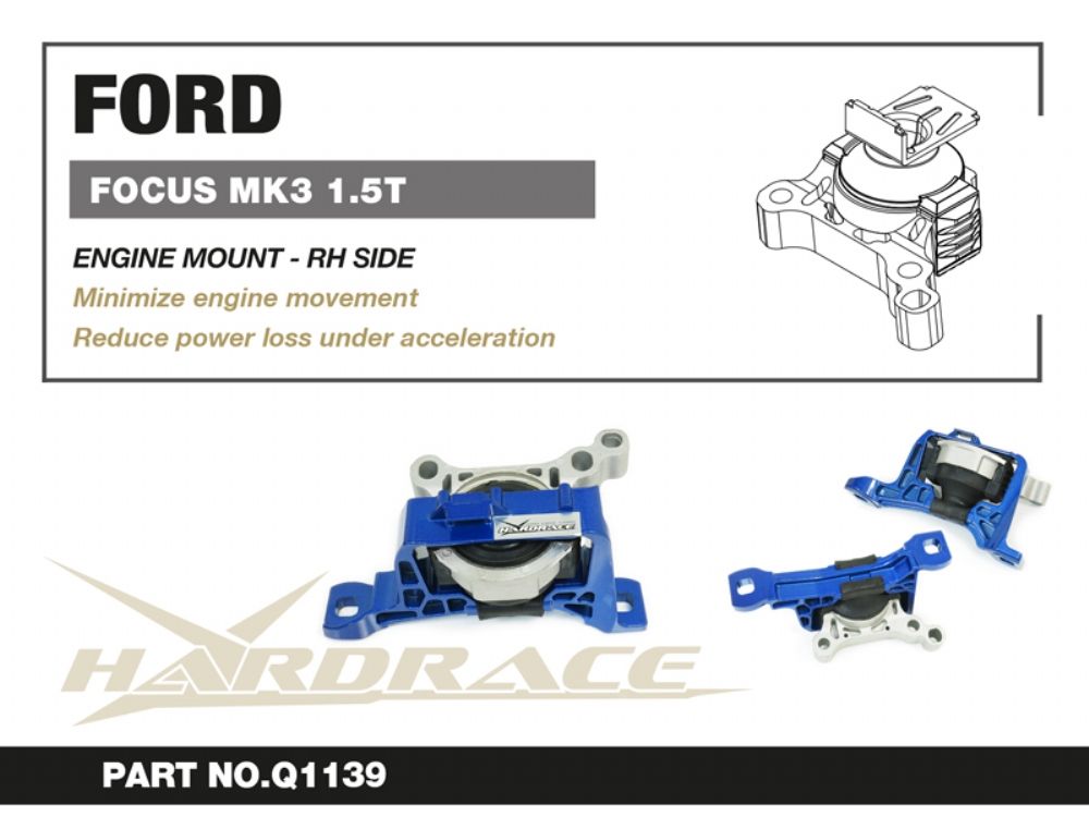 Hardrace - Right Side Engine Mount Ford Focus, KUGA
Be the first to review this product
Item #
Q1139