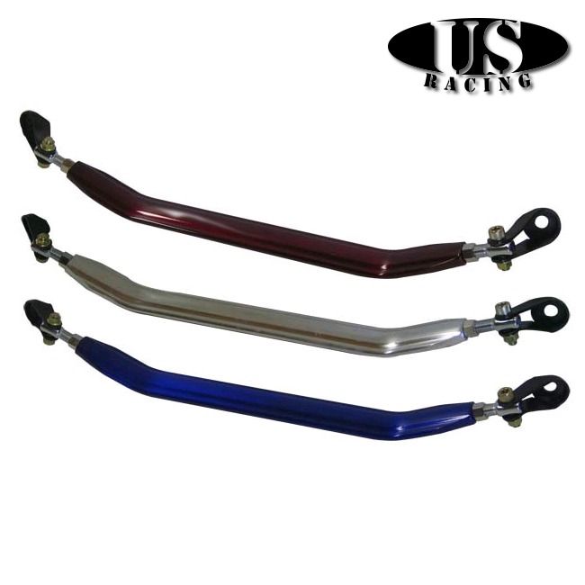 US-Racing - US-Racing Strutbrace Front Lower B-Style Polished (Civic 87-01/CRX/Del Sol/Integra) - STR-CV88-FL-B-P
