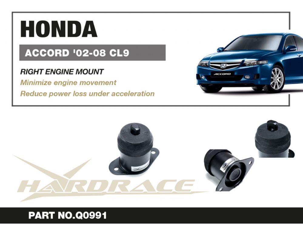 Hardrace - Right Side Engine Mount Honda Accord
Hardrace
Be the first to review this product
Item #
Q0991