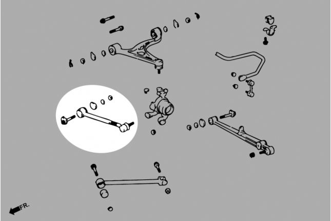 Hardrace - Adj. Rear Toe Control Arm Lexus GS, SC, Toyota Soarer
