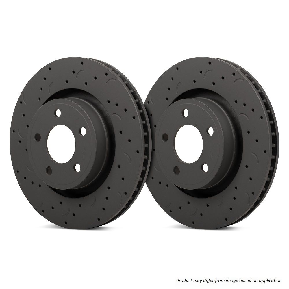 Hawk - HTC4448 - Hawk Talon Slotted & Drilled Brake Discs; Front