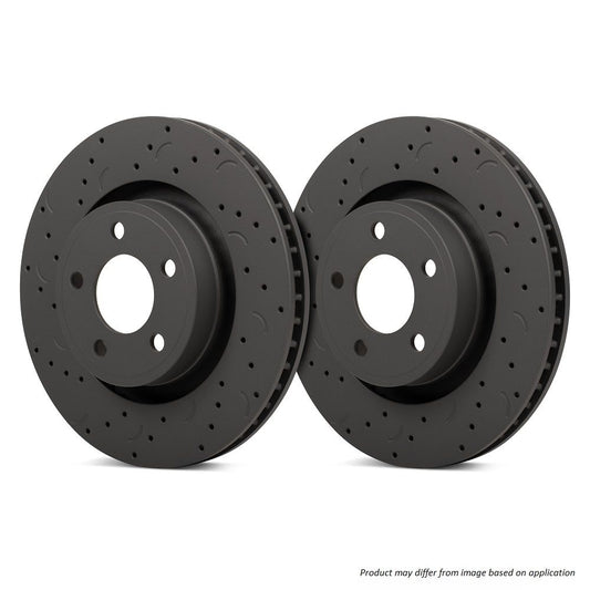 Hawk - HTC4448 - Hawk Talon Slotted & Drilled Brake Discs; Front