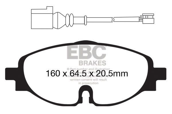 EBC - DP42150R - EBC Yellowstuff Brake Pads; Front