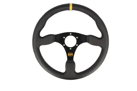 QSP - sports steering wheel leather - 350 mm - flat